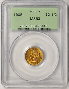 1905 Liberty Head Quarter Eagle Gold $2.5 MS 63 PCGS OGH