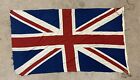 Vintage Union Jack Flag United Kingdom Linen Cotton Cloth Large 65x37” British