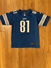 Calvin Johnson #81 Detroit Lions NIKE On Field NFL Jersey (Youth Large) Blue