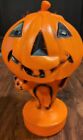 Vintage Halloween Pumpkin Jack 'o Lantern Black Cat Blow Mold No Light