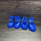 Blue Waterproof Rubber Anti Slip Dog Boots Shoes By Ha Guai Guai Size Large
