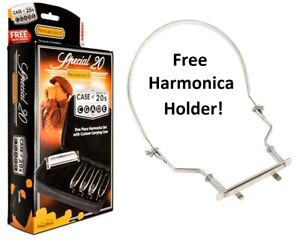 New Hohner Case of Special 20s Harmonica 5-Pack w/Harmonica Holder