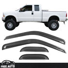 For 99-16 Ford F250 Super Duty Extended Cab Window Visor Vent Rain Guard 4PCS (For: 2016 Ford F-350 Super Duty)