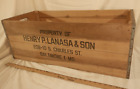 Vintage Baltimore Maryland 1960 Wooden Shipping Crate Advertising wood Box