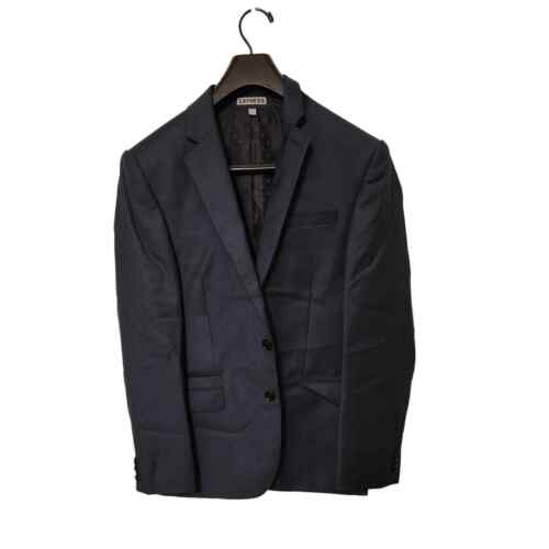 Express Mens Photographer Fitted Suit Jacket- Navy Blue Size 36S