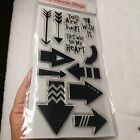 My Favorite Things Clear Cling Stamps Set Go With It Arrows Words