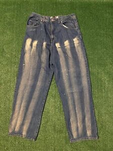 Godbody Denim Technology Wide Leg Jeans Stretch Light Wash Blue Men's Size 36x32