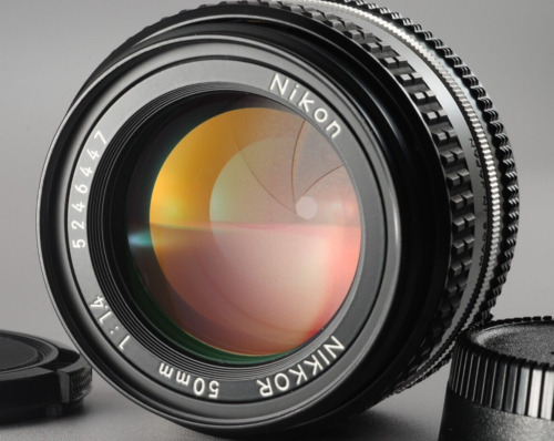 N Mint Nikon NIKKOR AI-S AIS 50mm f/1.4 Prime MF Lens Black From Japan #2361