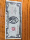Star Note 1953 U.S. $2 Two Dollar Red Seal Low Serial Number Almost Uncirculated