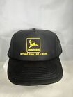VTG NOS John Deere Nothing Runs Like A Deer Black Nissun Snapback Trucker Hat