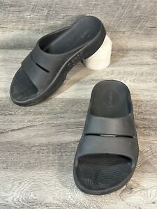 Oofos Ooahh Slide Recovery Sandals Shoes Unisex Womens 7/ Mens 5 Black