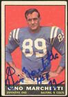 Gino Marchetti Signed 1961 Topps #7 Baltimore Colts Autographed Card HOF AUTO