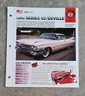 1959 CADILLAC 62/Deville  IMP BROCHURE Spec Sheet 