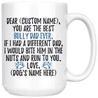 Personalized American Bully Dad Mug, Bully Dog Men Gifts, Bully Dog Daddy Mug