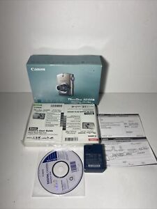 Canon PowerShot SD550 IS Digital ELPH Box, Charger, DISC & Manual ONLY NO CAMERA