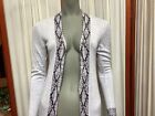 One Gray Day Lola Python Knit Long Duster Cardigan Small