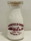TRPHP Milk Bottle Fairfield Dairy Farm Batavia NY GENESEE COUNTY 1954 Full Cow