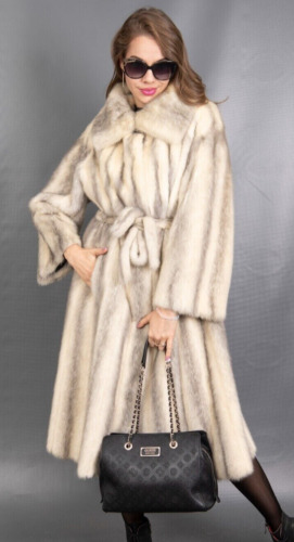531 Genuine black cross mink fur coat M/L vintage furcoat  黑色十字貂皮大衣  ブラッククロスミンクフ