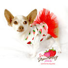 Cute Strawberry Dog Dress Tutu Summer Girl Dog Clothes Dog Dress for Small Dogs