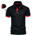 Embroidery 35% Cotton Polo Shirts for Mens Casual Slim Fit
