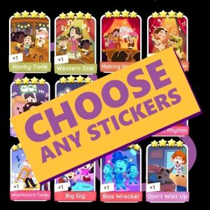 Monopoly GO 3/4/5 Stars Available - CHOOSE YOUR STICKERS - QUICK SEND!!