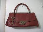 EUC Fossil~~Red Leather Satchel~~Long Live Vintage 1954 Red Purse~~13 X 8 X 4