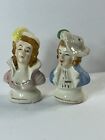 Vintage unbranded Man and Women Busts Salt and Pepper Shakers