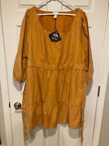 Ava & Viv Balloon 3/4 Sleeve Copper A-Line Dress New With Tags Women's