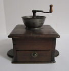 Antique Early 1800's Primitive Coffee Grinder Dovetailed Square Nails