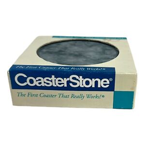 Set of (4) CoasterStone by Hindostone Absorbent Stone Coasters- Blue Marble NEW