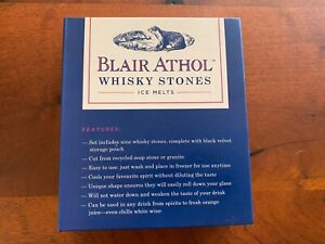 Whisky Stones set from BLAIR ATHOL™ DISTILLARY in Scottish Highlands. New UNUSED