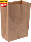 Large Paper Grocery Bags, 12X7X17 Kraft Brown Heavy Duty Barrel Sack 57 Lbs ,Gro