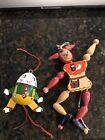Vintage Wooden Jester Pull String Toy Ornament Humpty Dumpty