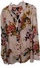 NEW Worthington Womens Long Sleeve Pink Floral Blouse Plus Size 3X $44