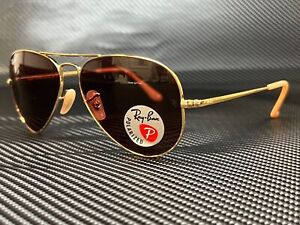 RAY BAN RB3689 9064AF Gold Aviator 62 mm Unisex Sunglasses