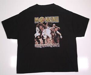 Vintage 1990's WWF Mankind Have a Nice Day Black Thick Cotton T-Shirt 2XL