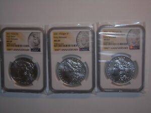 2021 P,O Morgan & Peace Silver Dollar SET NGC MS69 EARLY RELEASES