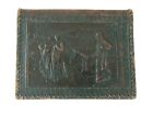 Antique, Green Leather Embossed, Sketch Book, DANTE