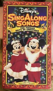 DISNEY'S ~ SING ALONG SONGS ~ THE TWELVE DAYS OF CHRISTMAS ~ VHS, (1997)