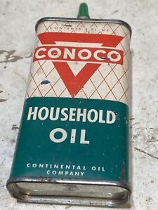 New ListingVintage CONOCO HOUSEHOLD OIL CAN HANDY OILER  4 OZ GAS STATION