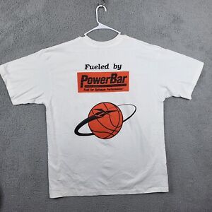 vintage PowerBar Cotton lavin basketball camps Mens T-Shirt Size XXL