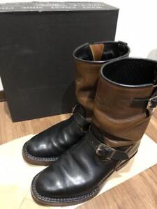 Wesco Narrow Engineer Boots Brass Custom Detail High-Quality Leather Footwear