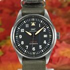 IWC Spitfire 39mm Black Dial Green Strap Stainless Steel Automatic IW326801