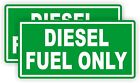 2 - DIESEL FUEL ONLY Vinyl Decals Stickers  Gas Can Labels Transfer Tank  USA