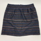 J. CREW Brown & Tan Plaid Pencil Straight Below Knee Wool Skirt Size 2 NWOT. Tim