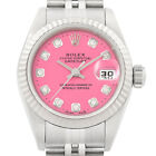 Rolex Ladies Datejust 69174 Pink Diamond Dial 18K Gold & Steel Jubilee Watch