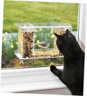 , One-Way Mirror Bird Feeder, Easy to Fill and Clean, Suction Cup Attachment,