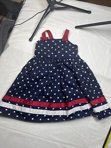 Gymboree 4T Patriotic Star Print Strapless Dress 4th of July Independence