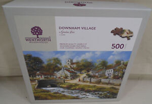 Wentworth Downham Village 500 Piece Wood Jigsaw Puzzle by Gordon Lees
