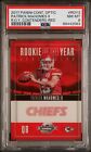 2017 Contenders Optic Rookie of the Year Red 24/49 Patrick Mahomes II PSA 8 RC